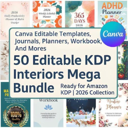 50 Editable KDP Interiors Mega Bundle