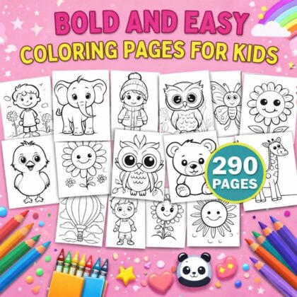 290 Bold and Easy Coloring Pages