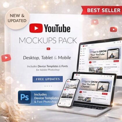YouTube Social Media Mockups Pack