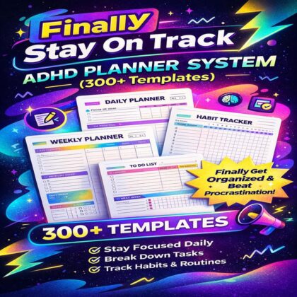 Mega ADHD Planner Bundle for Canva
