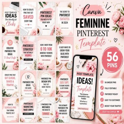 Feminine Pinterest Pin Bundle