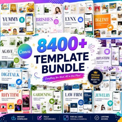 8400+ Social Media Canva Template Bundle