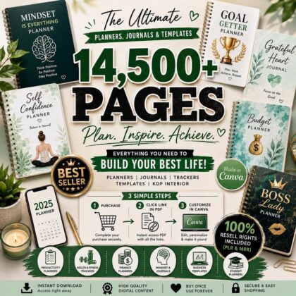 1000+ Canva Planner Templates Mega Bundle