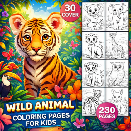 230 Wild Animal Coloring Pages for Kids