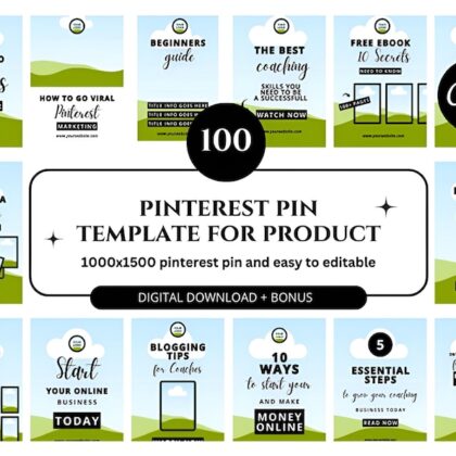 Pinterest Canva Templates Bundle