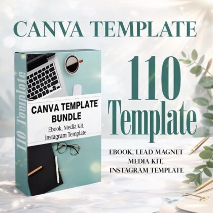 110 Page Canva Template Bundle