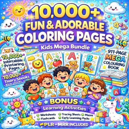 10,000+ Coloring Pages MEGA Bundle (with PLR + MRR)