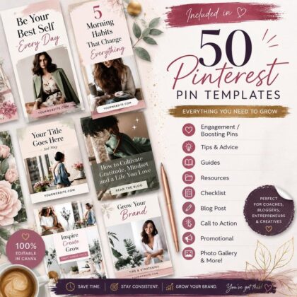 50 Pinterest Pin Templates