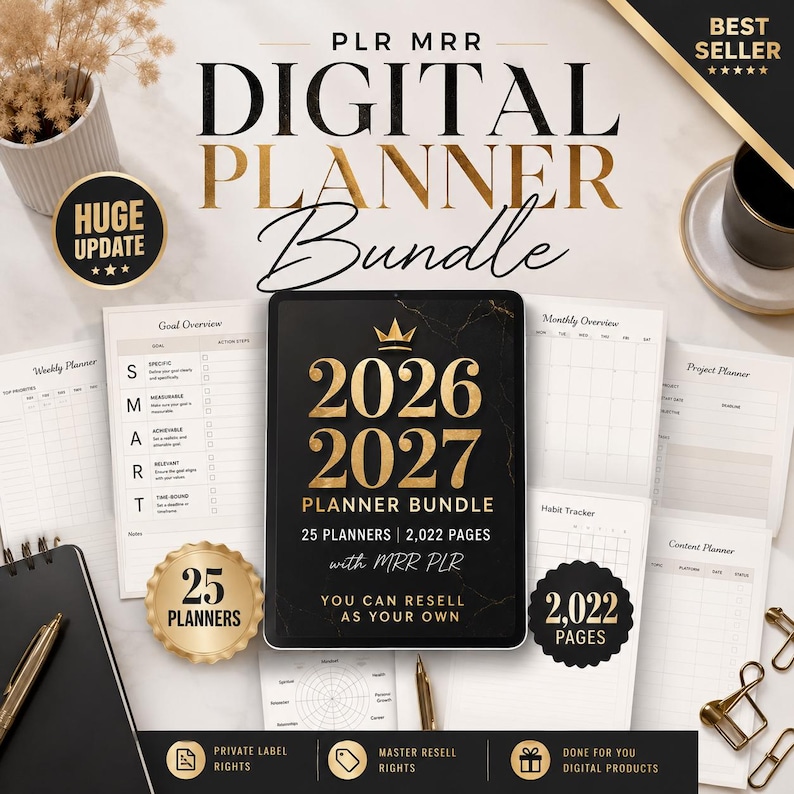 2026-2027 Digital Planner Templates Bundle