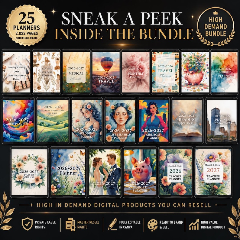 2026-2027 Digital Planner Templates Bundle - Image 3