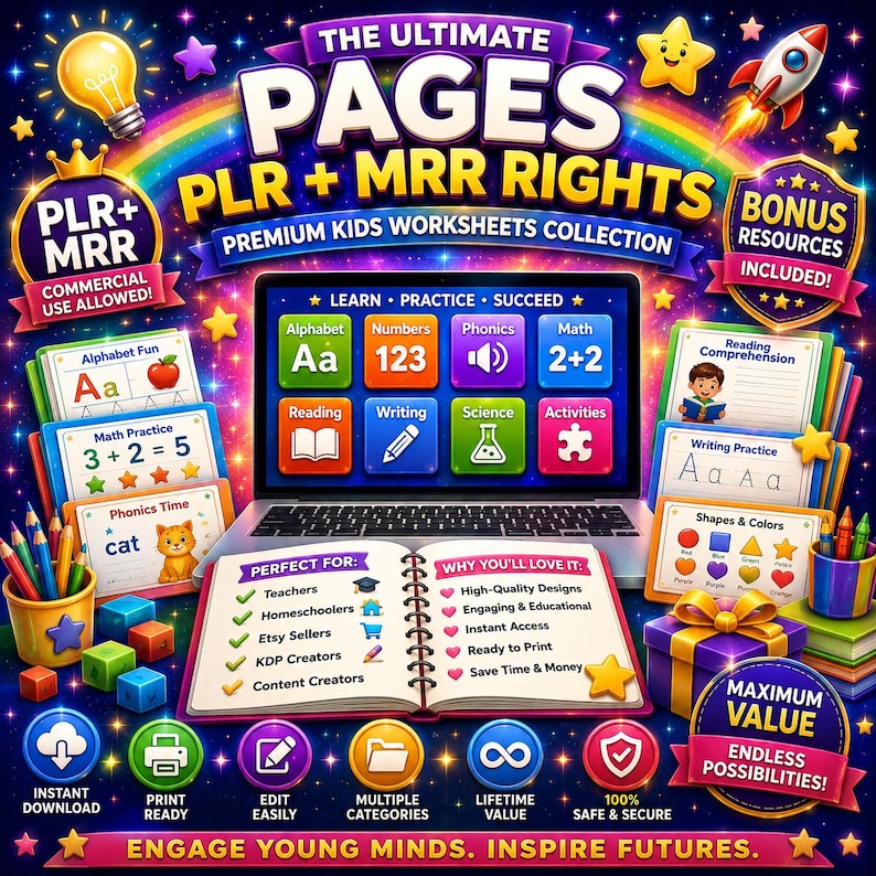 21000 Kids Worksheets Mega Bundle - Image 2