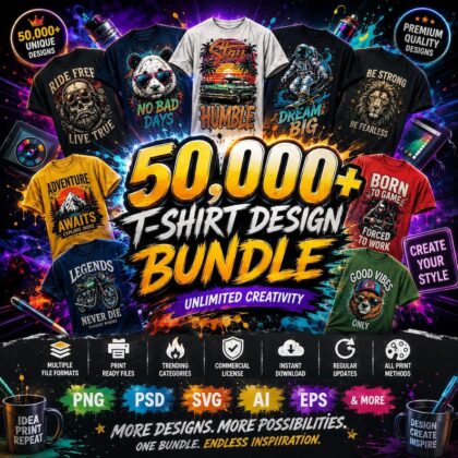 50000 T Shirt Designs Bundle SVG