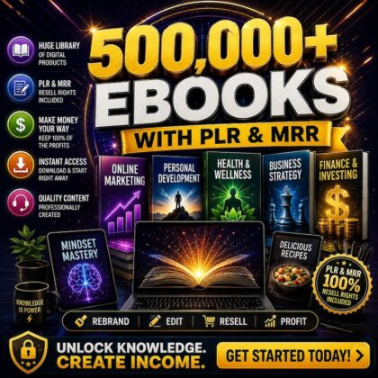 500,000+ PLR & MRR eBooks Bundle