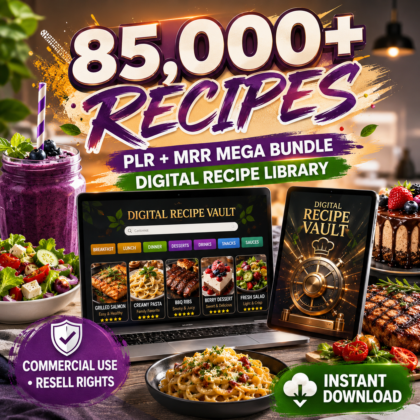 85,000+ PLR MRR Recipes Mega Bundle