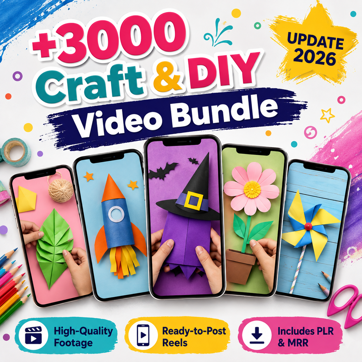 3000+ Kids Craft Videos Bundle