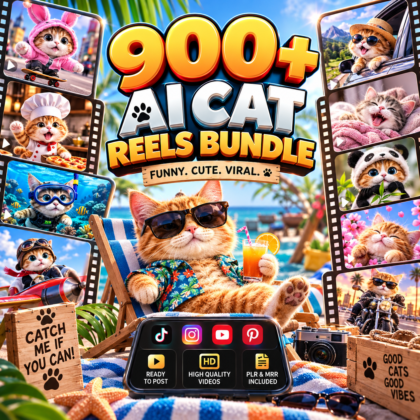 900+ AI Cat Reels Bundle