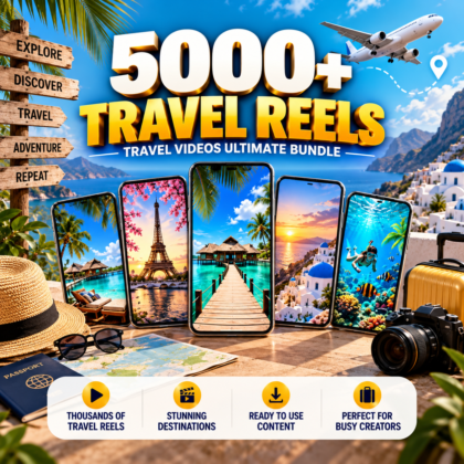 5000+ Travel Reels & Faceless Content Bundle