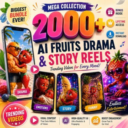 2000+ AI Fruit Reels Bundle