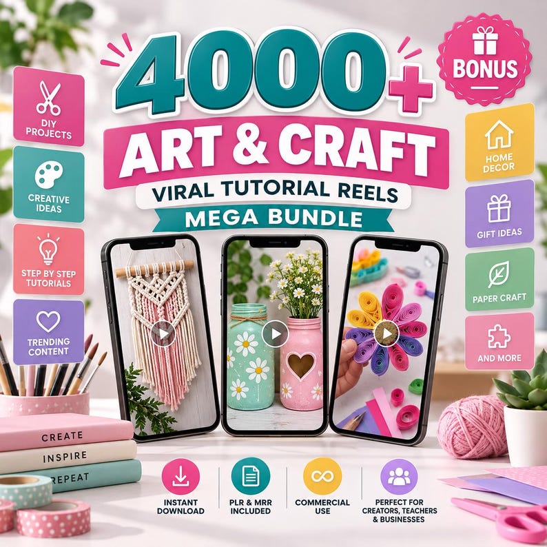 4000+ Viral Art and Craft Reels Bundle