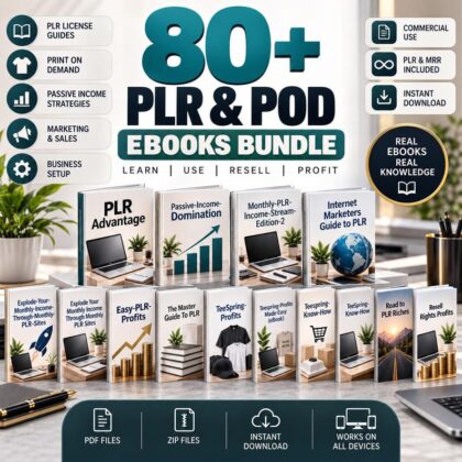 80+ PLR Ebooks Bundle with POD Ebooks